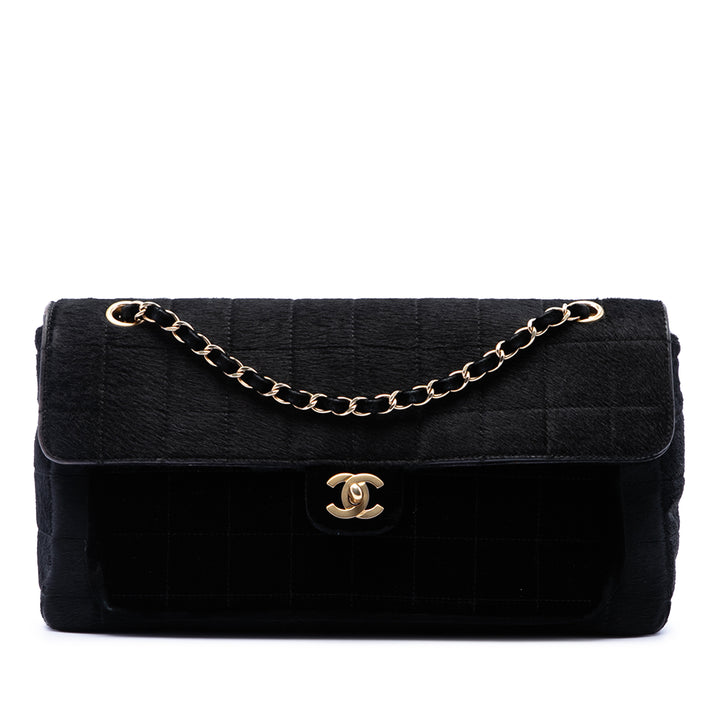 Chanel Chocolate Bar Pony Hair East West à rabat