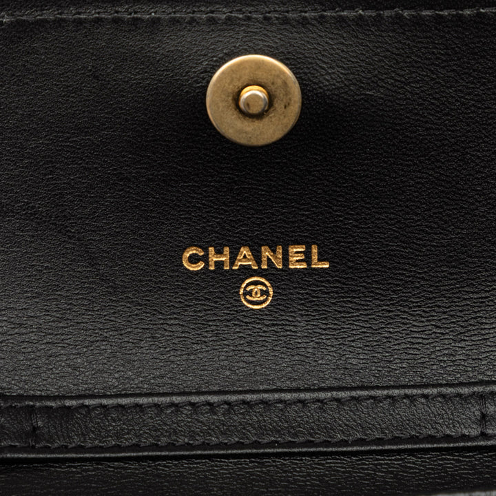 Chanel CC Métallisé Pochette avec chaîne Cuir de veau Noir – vue 5 – GABY PARIS
