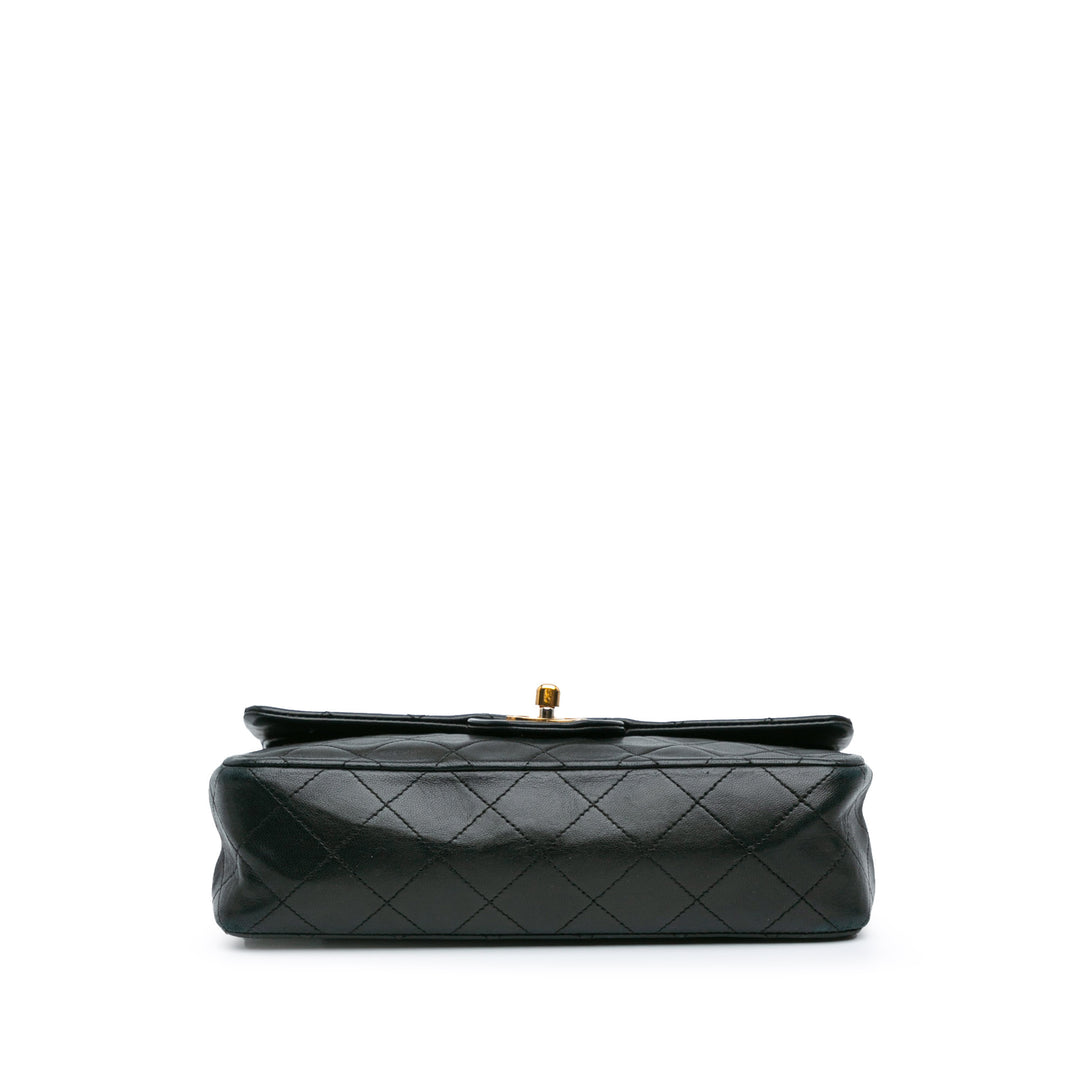 Small Classic Lambskin Double Flap Black - Gaby Paris