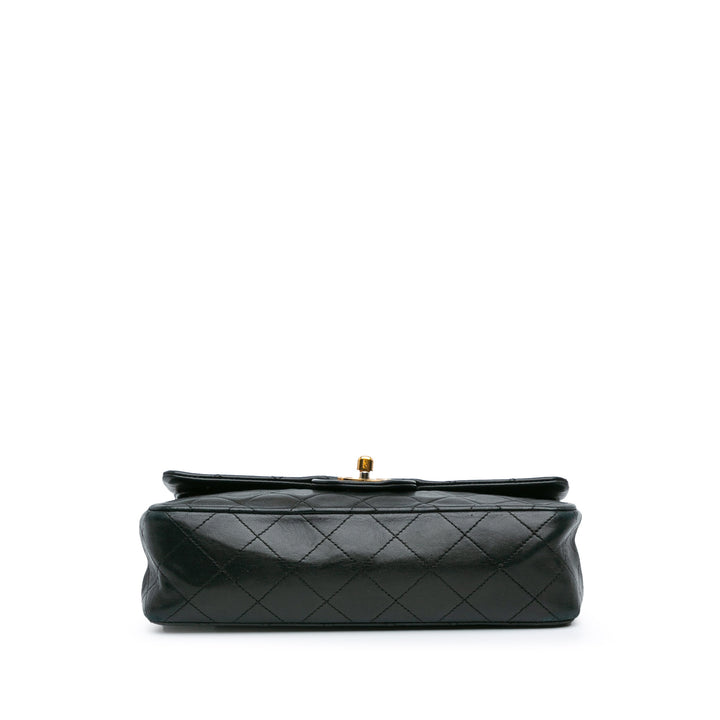 Small Classic Lambskin Double Flap Black - Gaby Paris