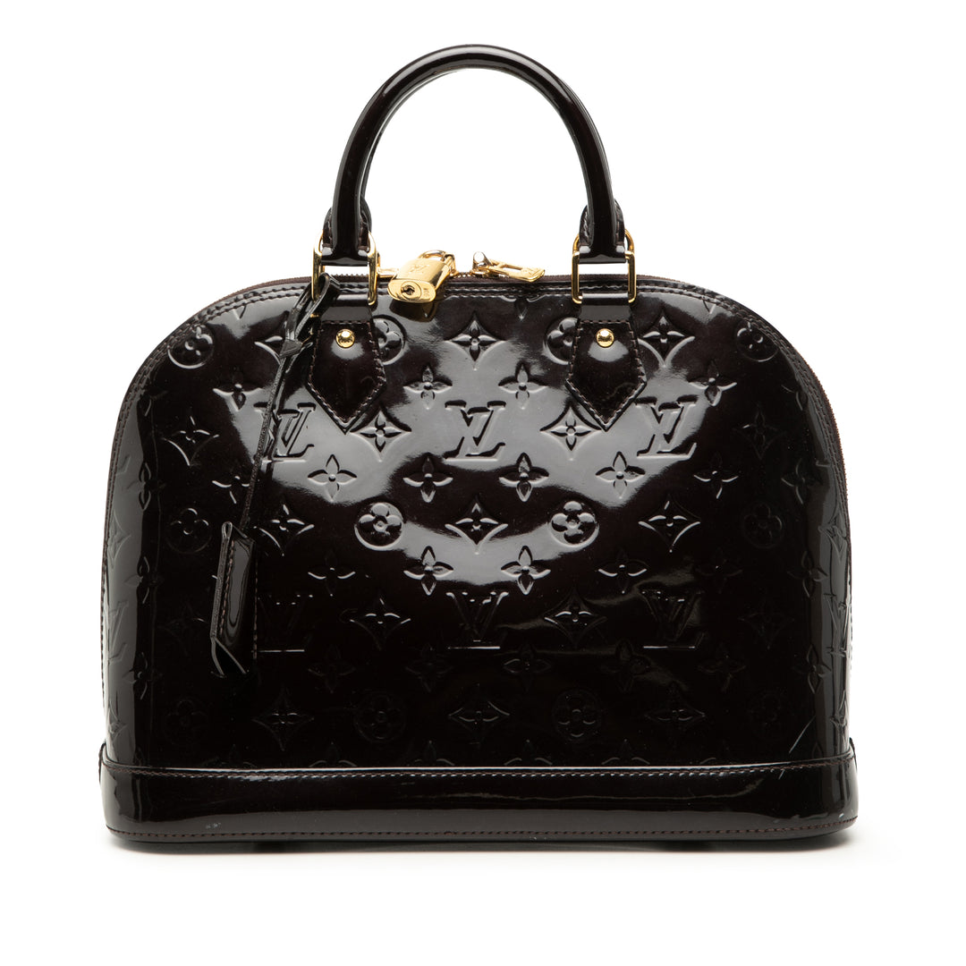 Alma PM Cuir verni Monogram Violet