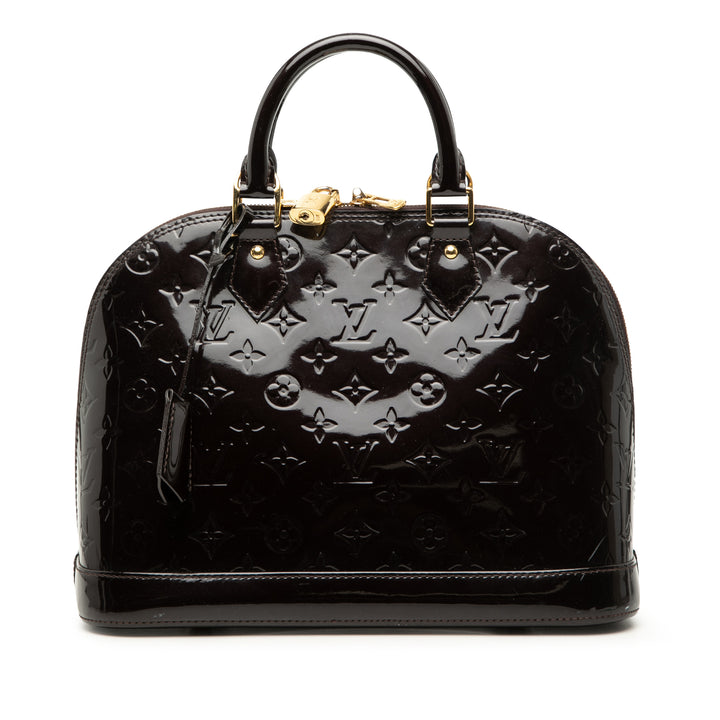 Alma PM Cuir verni Monogram Violet