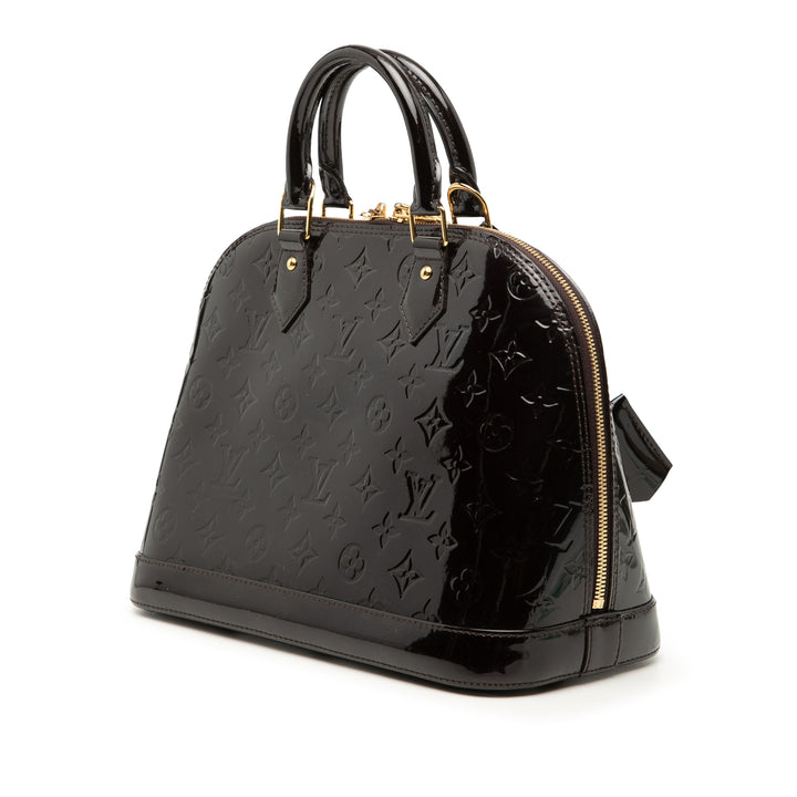 Alma PM Cuir verni Monogram Violet