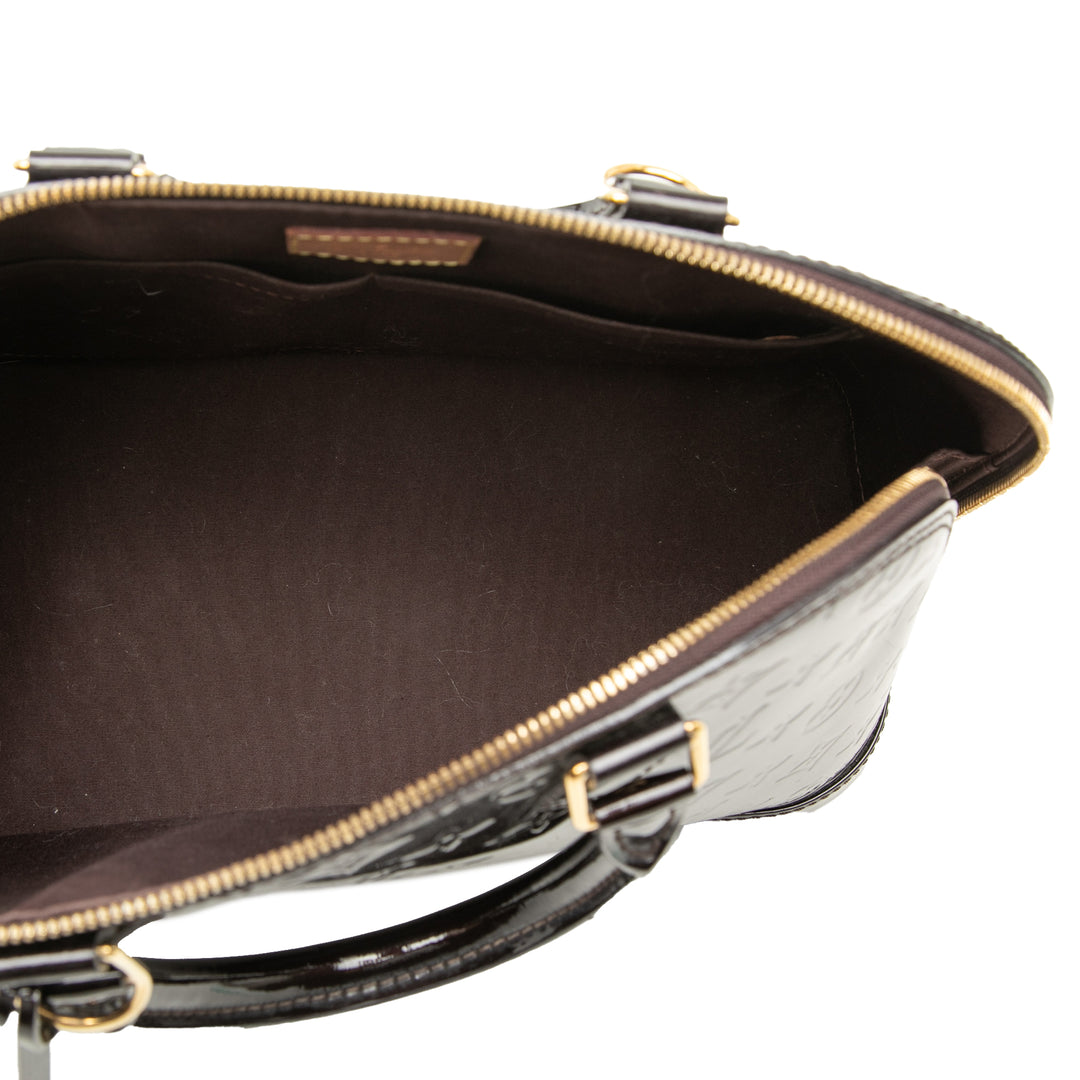 Alma PM Cuir verni Monogram Violet