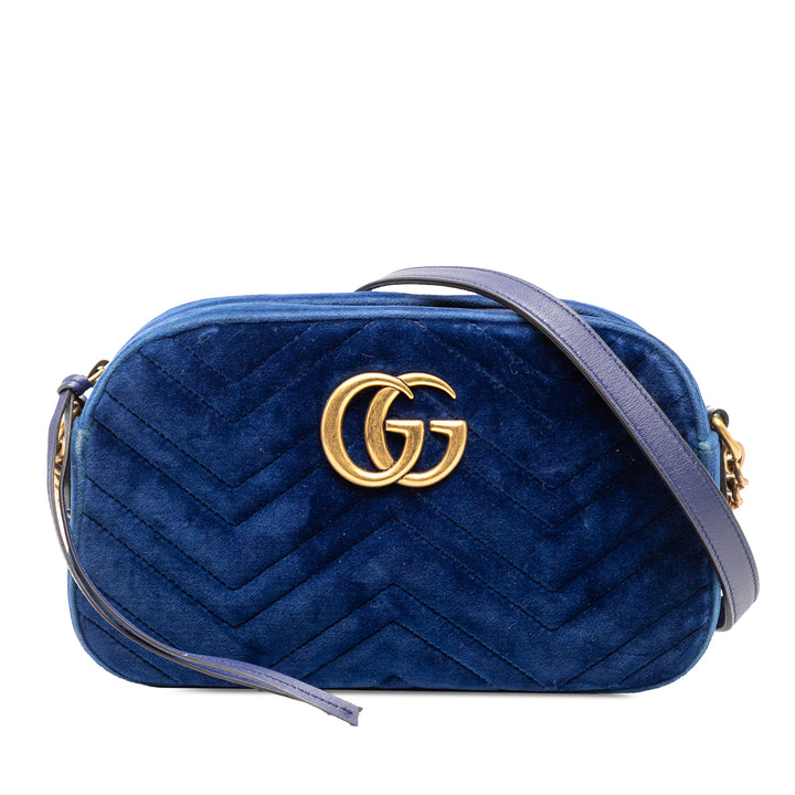 Gucci Small GG Marmont Matelasse Velours Sac porté croisé