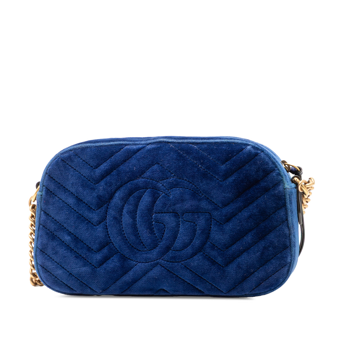 Gucci Small GG Marmont Matelasse Velours Sac porté croisé