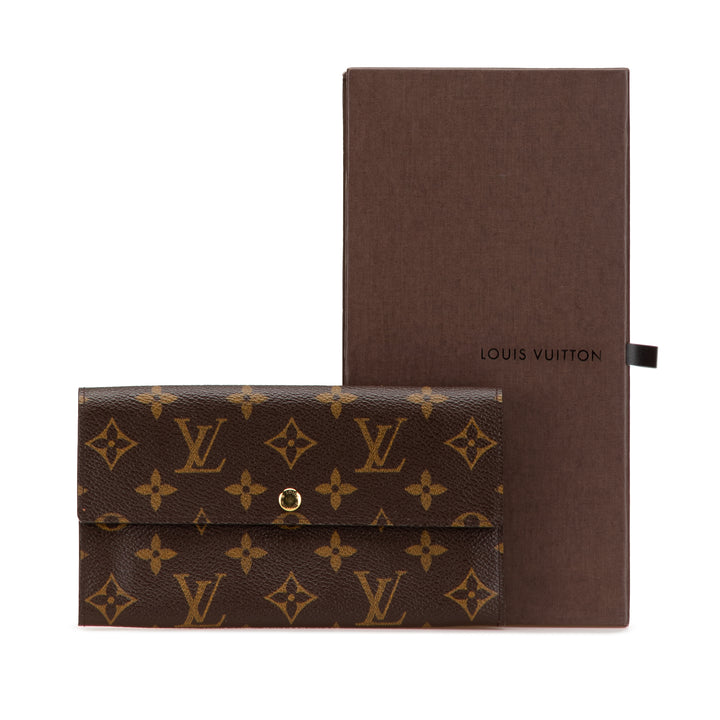Monogram Sarah Long Wallet Brown - Gaby Paris