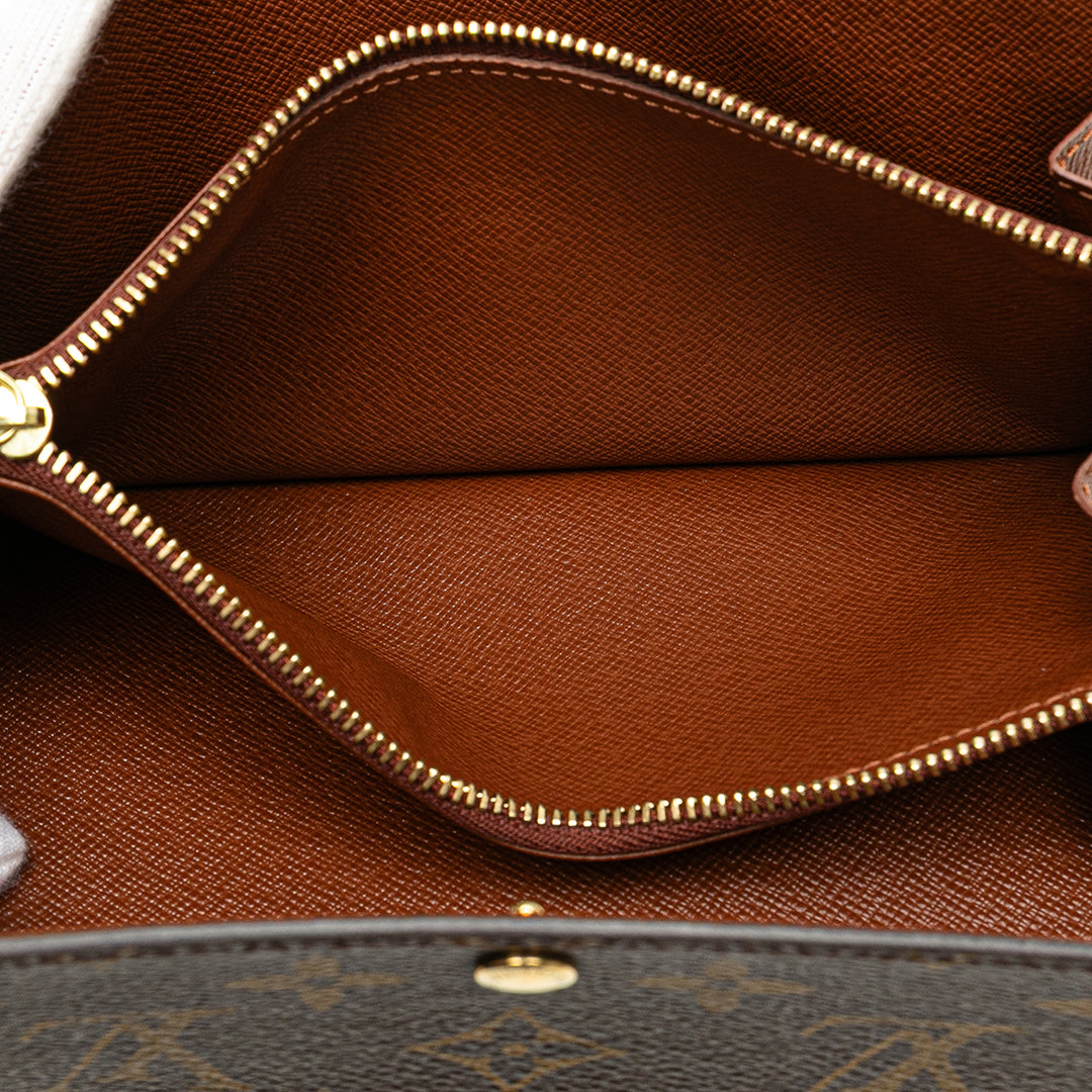 Monogram Sarah Long Wallet Brown - Gaby Paris