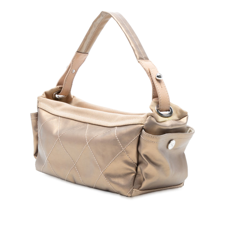 Chanel Paris Biarritz Matelassé Coated Toile Sac à main