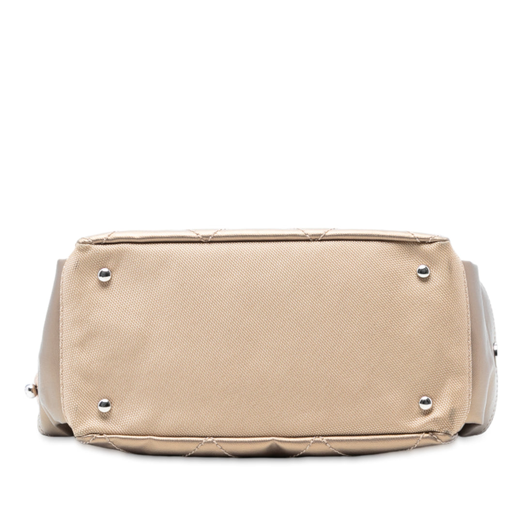 Chanel Paris Biarritz Matelassé Coated Toile Sac à main