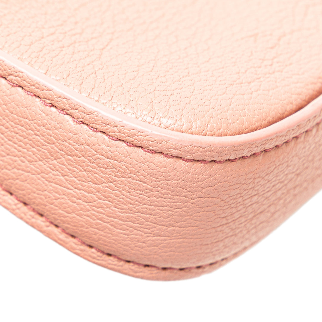 Goatskin Madras Crystal Studded Clutch Pink - Gaby Paris