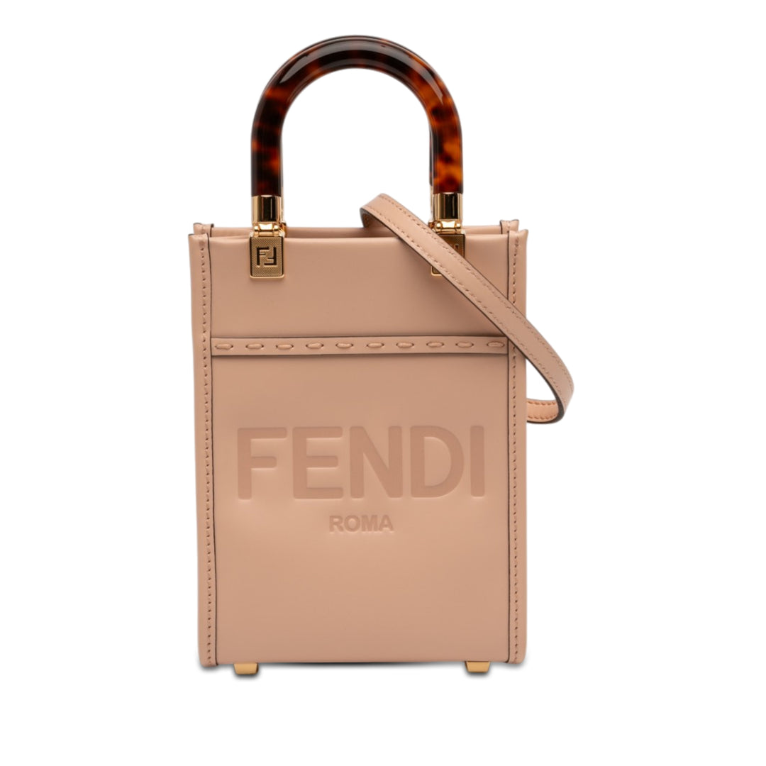 Fendi Mini Cuir Sunshine Shopper Cabas