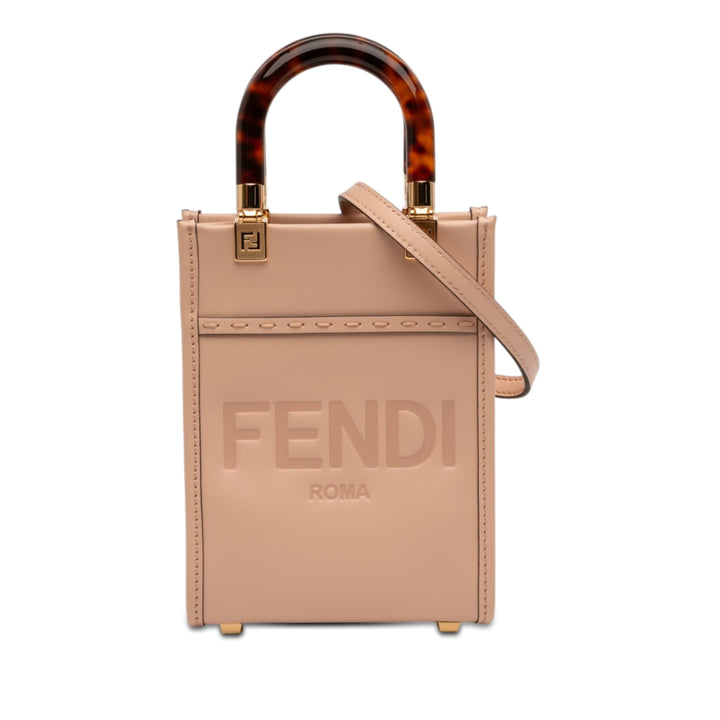 Fendi Mini Cuir Sunshine Shopper Cabas