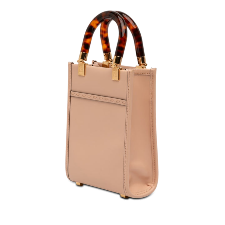 Fendi Mini Cuir Sunshine Shopper Cabas
