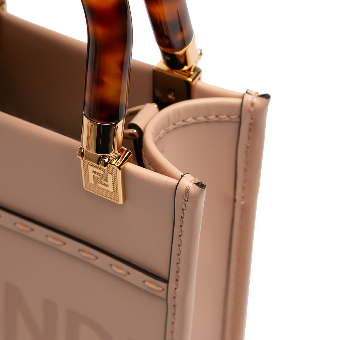 Fendi Mini Cuir Sunshine Shopper Cabas