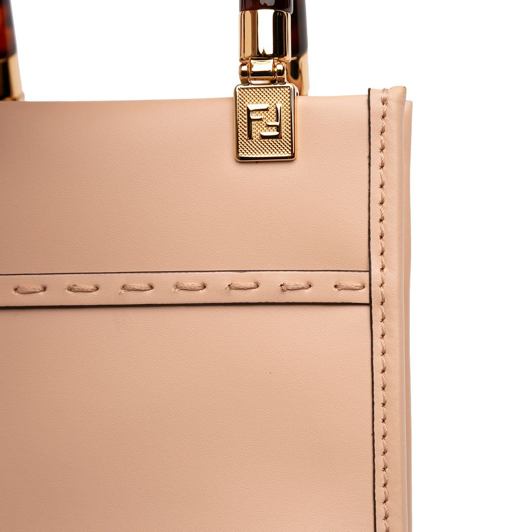 Fendi Mini Cuir Sunshine Shopper Cabas