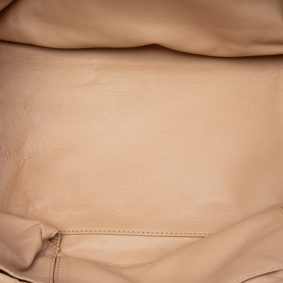Chanel Métallisé Deerskin CC Luxe Ligne Bowler Sac Cuir