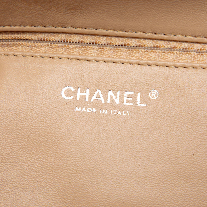 Chanel Métallisé Deerskin CC Luxe Ligne Bowler Sac Cuir