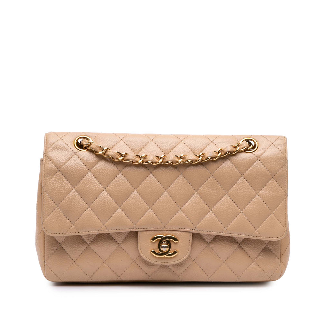 Medium Classic Caviar Double Flap Brown - Gaby Paris