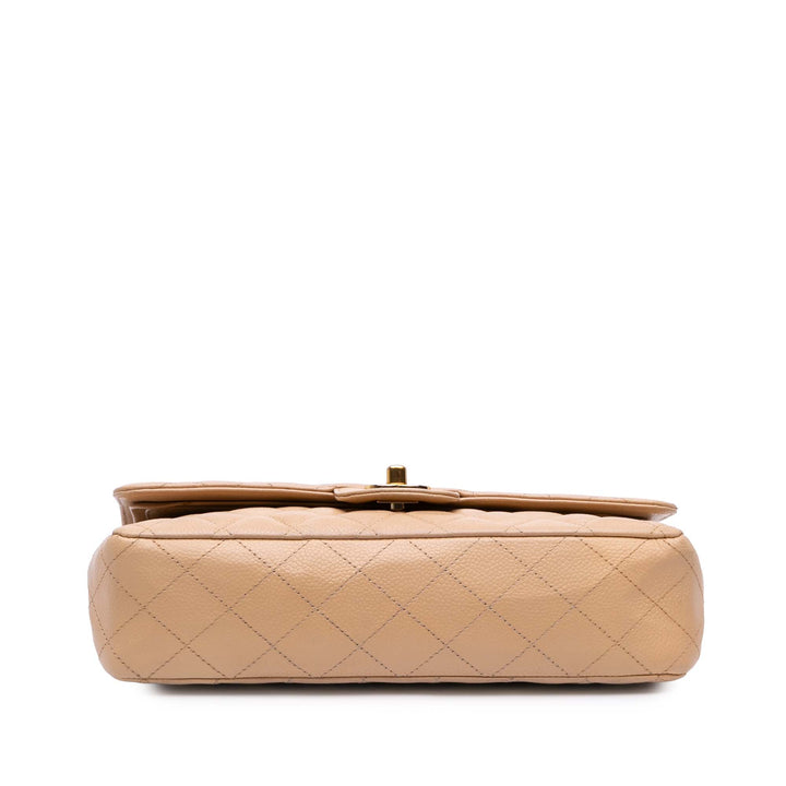 Medium Classic Caviar Double Flap Brown - Gaby Paris