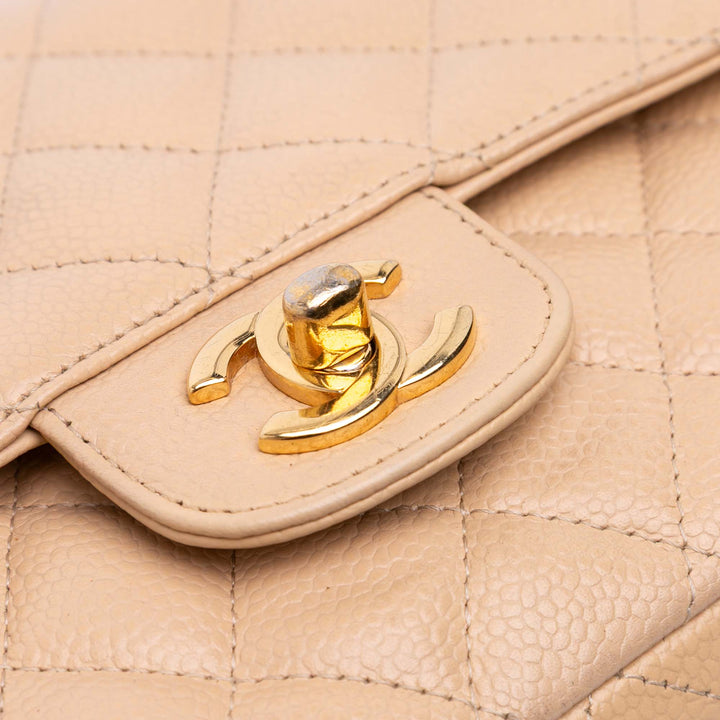 Medium Classic Caviar Double Flap Brown - Gaby Paris