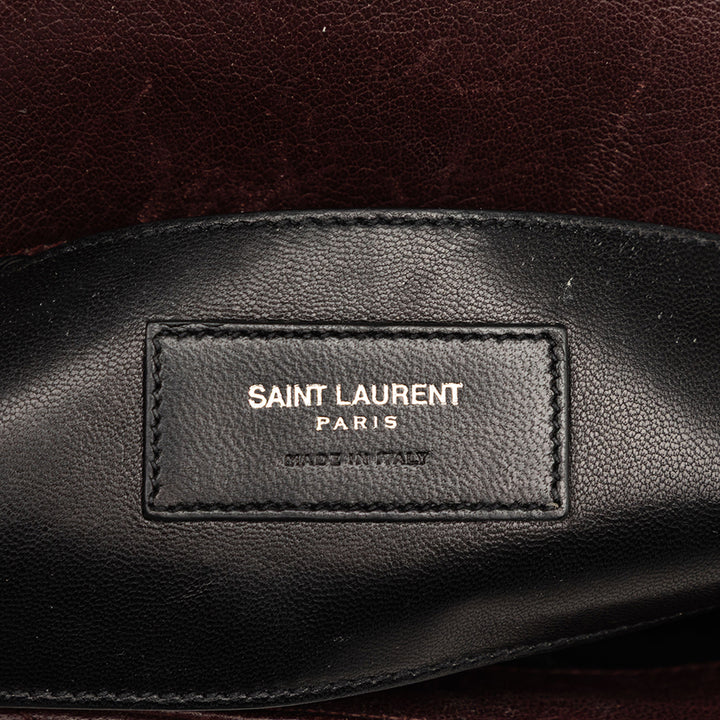 Saint Laurent Medium Matelassé Chevron Sheepskin College Sac