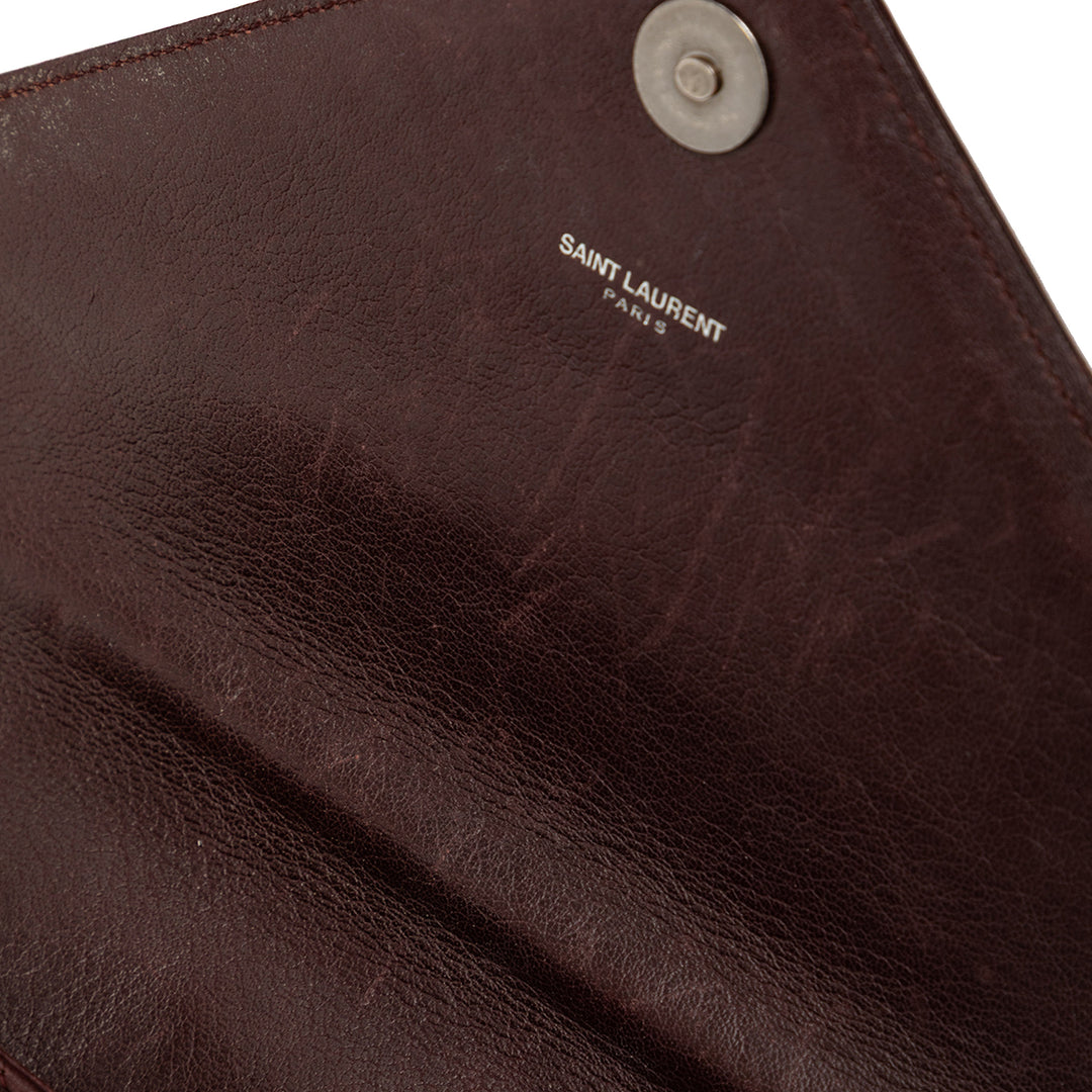 Saint Laurent Medium Matelassé Chevron Sheepskin College Sac