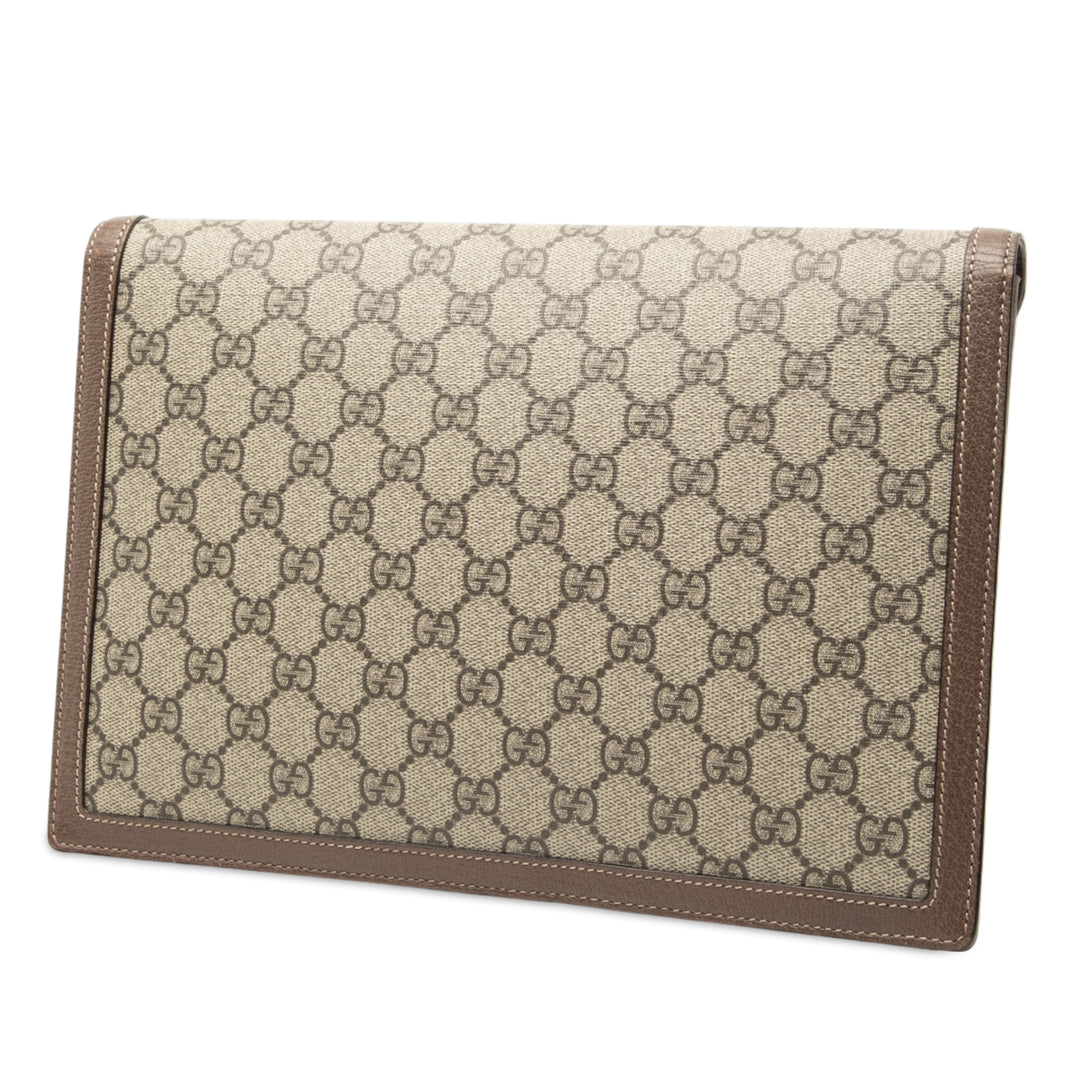 Gucci GG Supreme Web Ophidia à rabat Pochette
