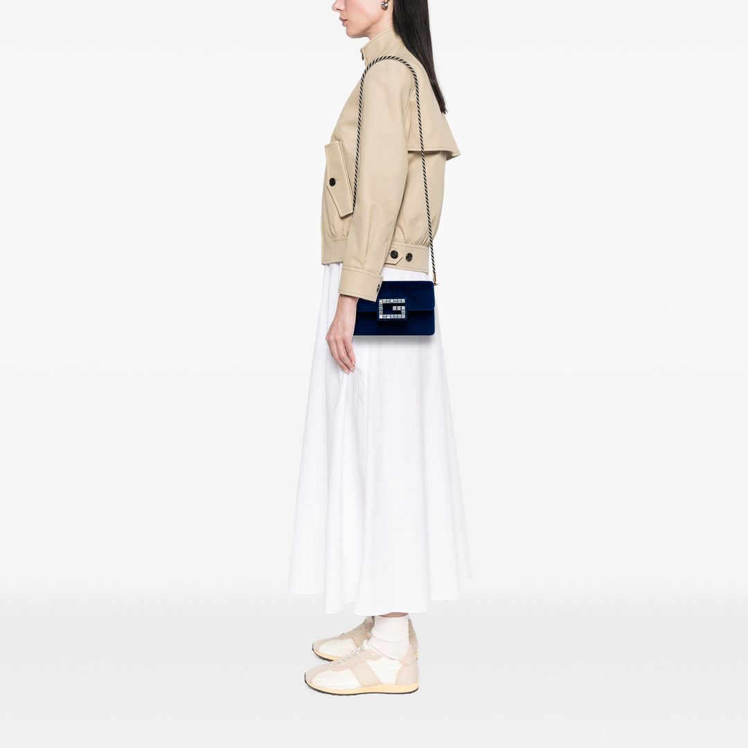 Gucci Cristal G Velours Broadway Sac porté croisé