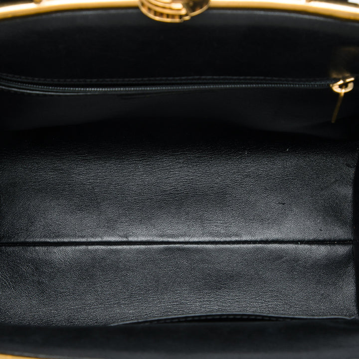Chanel Paris Rome Matelassé Colosseum Lock Armature Sac bowling Cuir de veau