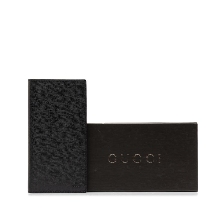 Gucci Deux volets Portefeuille long Cuir de veau Noir
