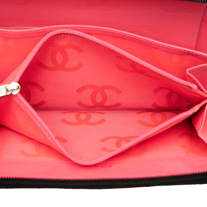 Chanel Matelassé Cambon Ligne Zippy Portefeuille organisateur Cuir d'agneau Noir – vue 4 – GABY PARIS