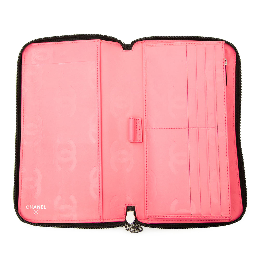 Chanel Matelassé Cambon Ligne Zippy Portefeuille organisateur Cuir d'agneau Noir – vue 6 – GABY PARIS