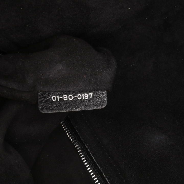 Large Canyon Grained Lambskin Lady Dior Black - Gaby Paris