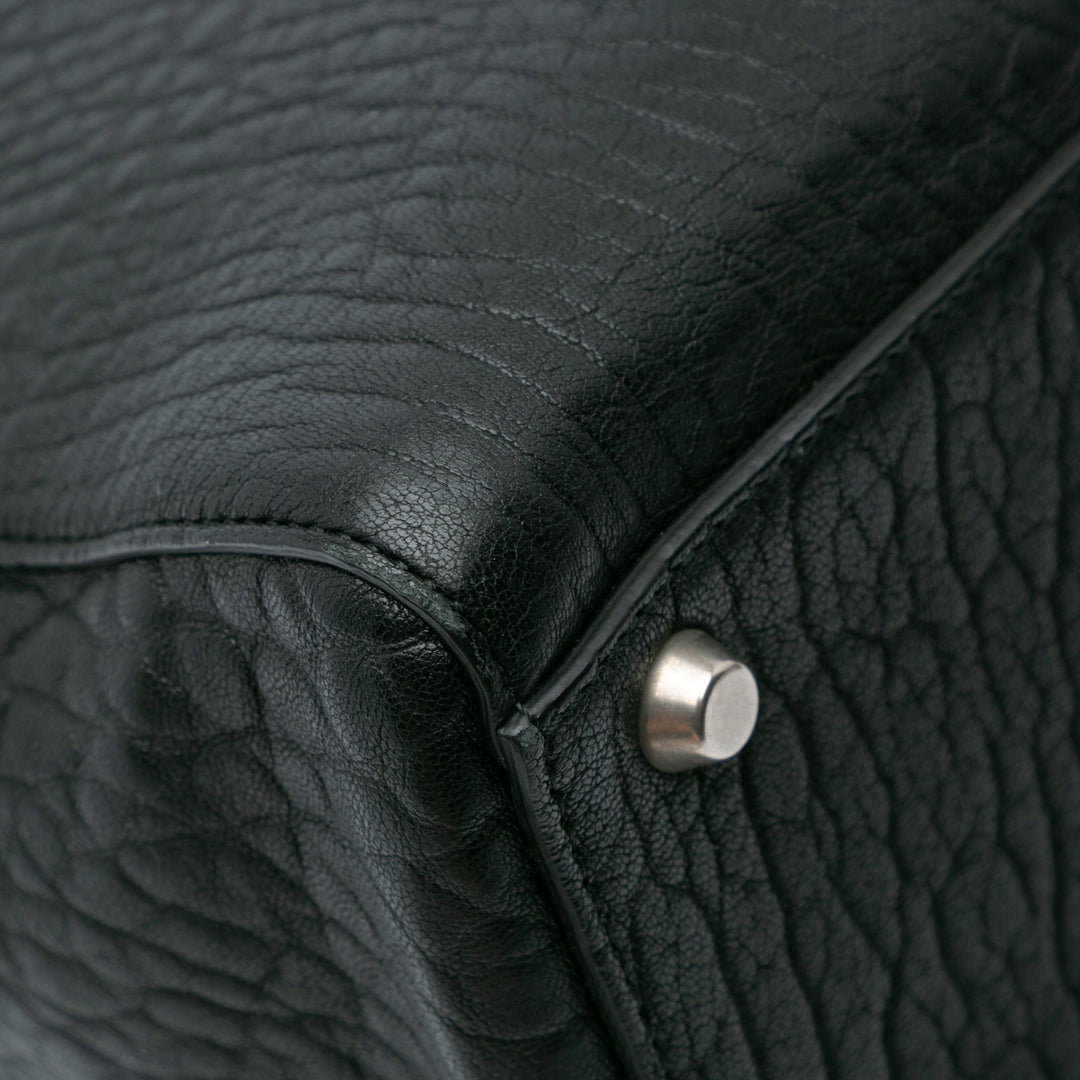 Large Canyon Grained Lambskin Lady Dior Black - Gaby Paris