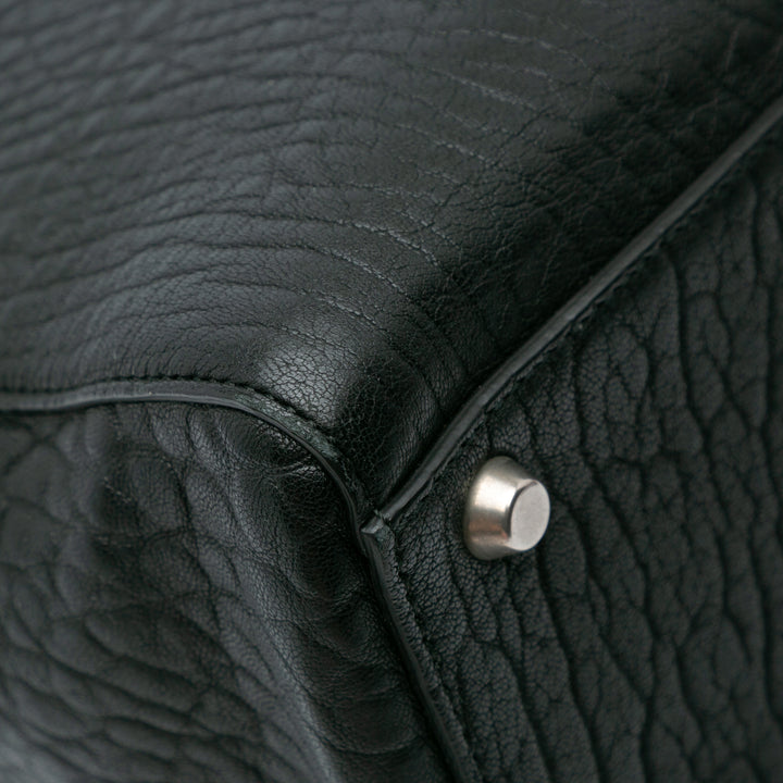 Large Canyon Grained Lambskin Lady Dior Black - Gaby Paris