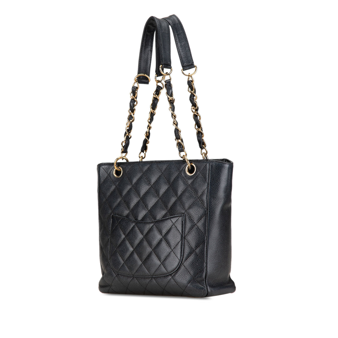 Caviar Petite Shopping Tote Black - Gaby Paris