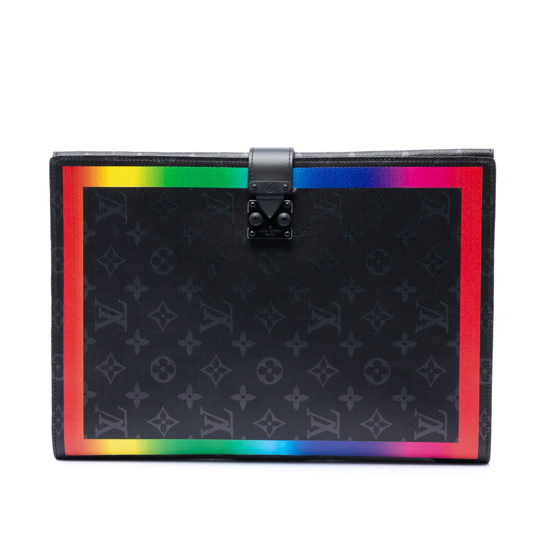 Louis Vuitton Monogram Eclipse Rainbow Franck Folder
