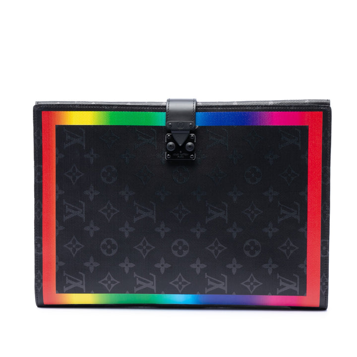Louis Vuitton Monogram Eclipse Rainbow Franck Folder