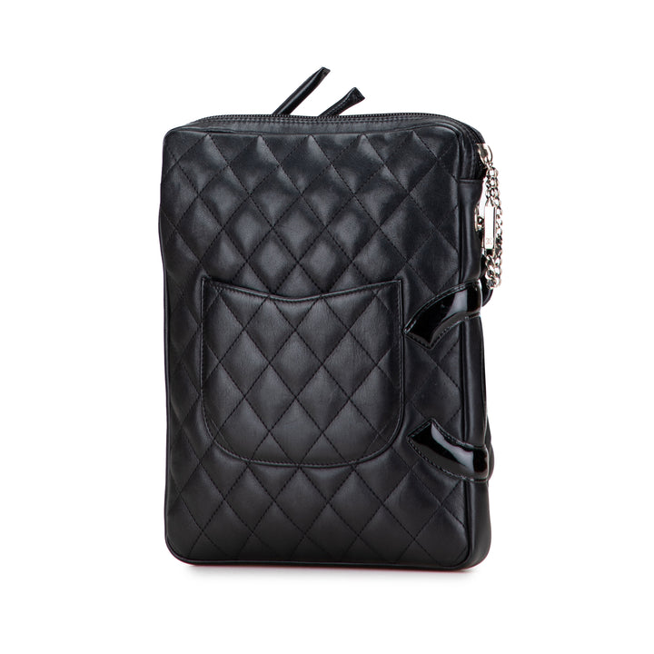 Chanel Cuir d’agneau Cambon Ligne Sac porté croisé Noir