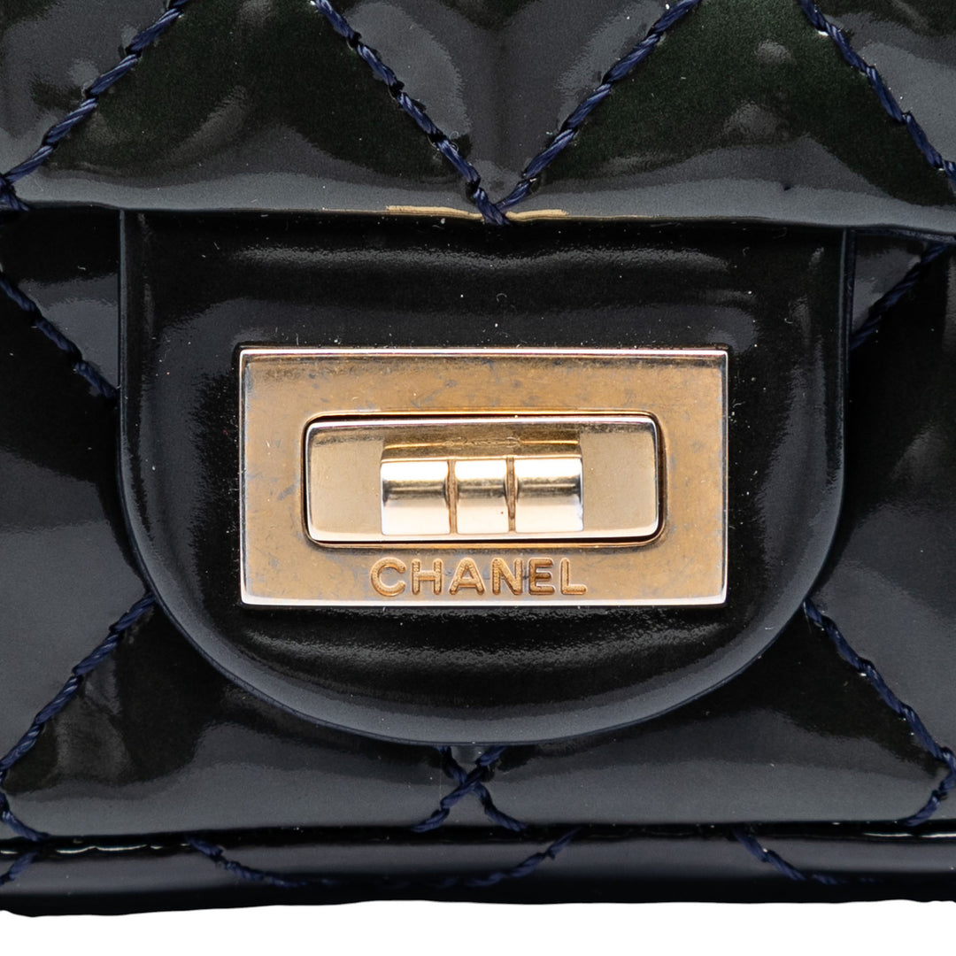 Chanel Matelassé Cuir verni Reissue 2.55 Reversible Chain à rabat
