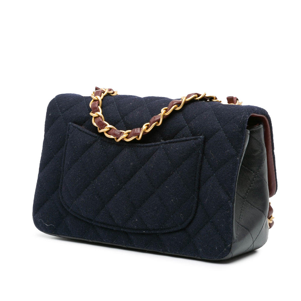 Mini Rectangular Classic Jersey Sailor Single Flap Blue - Gaby Paris