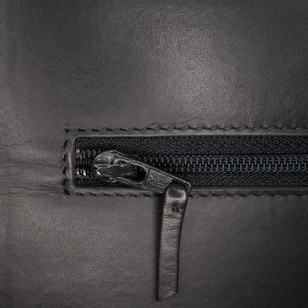 CC Quilted Shiny Crumpled Calfskin Wallet on Chain Brown - Gaby Paris
