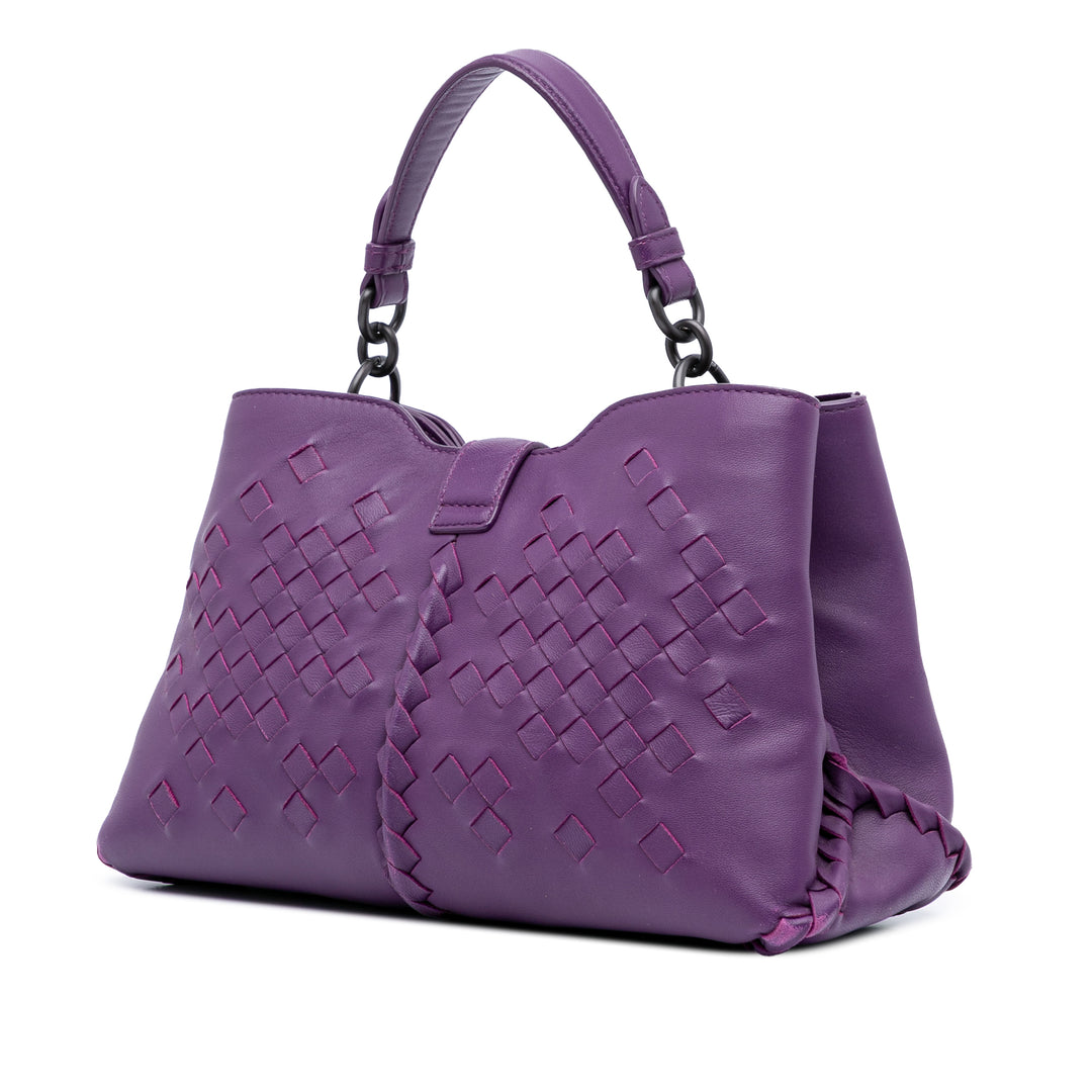 Bottega Veneta Intrecciato Napoli Sac nappa Violet – vue 2 – GABY PARIS