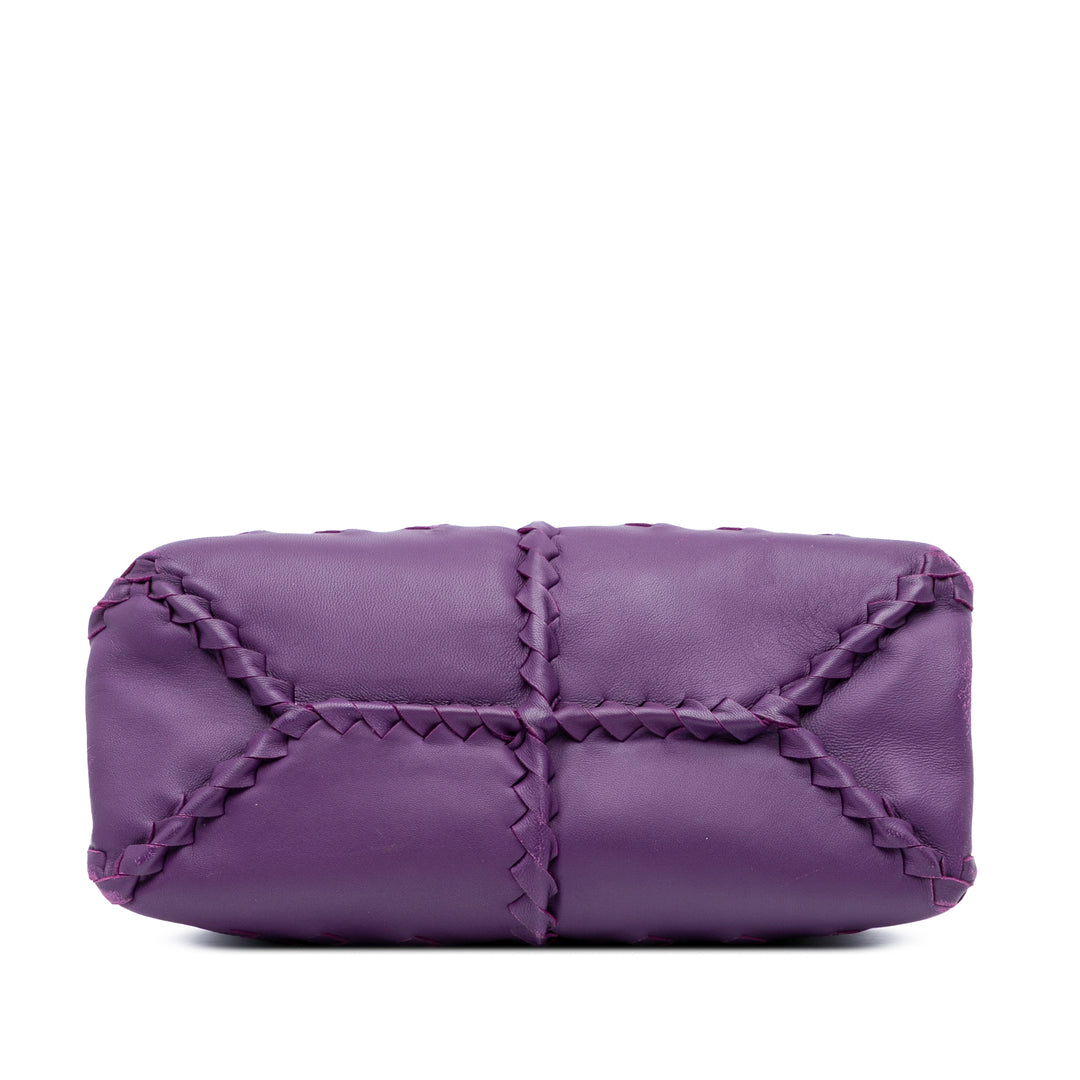 Bottega Veneta Intrecciato Napoli Sac nappa Violet – vue 3 – GABY PARIS