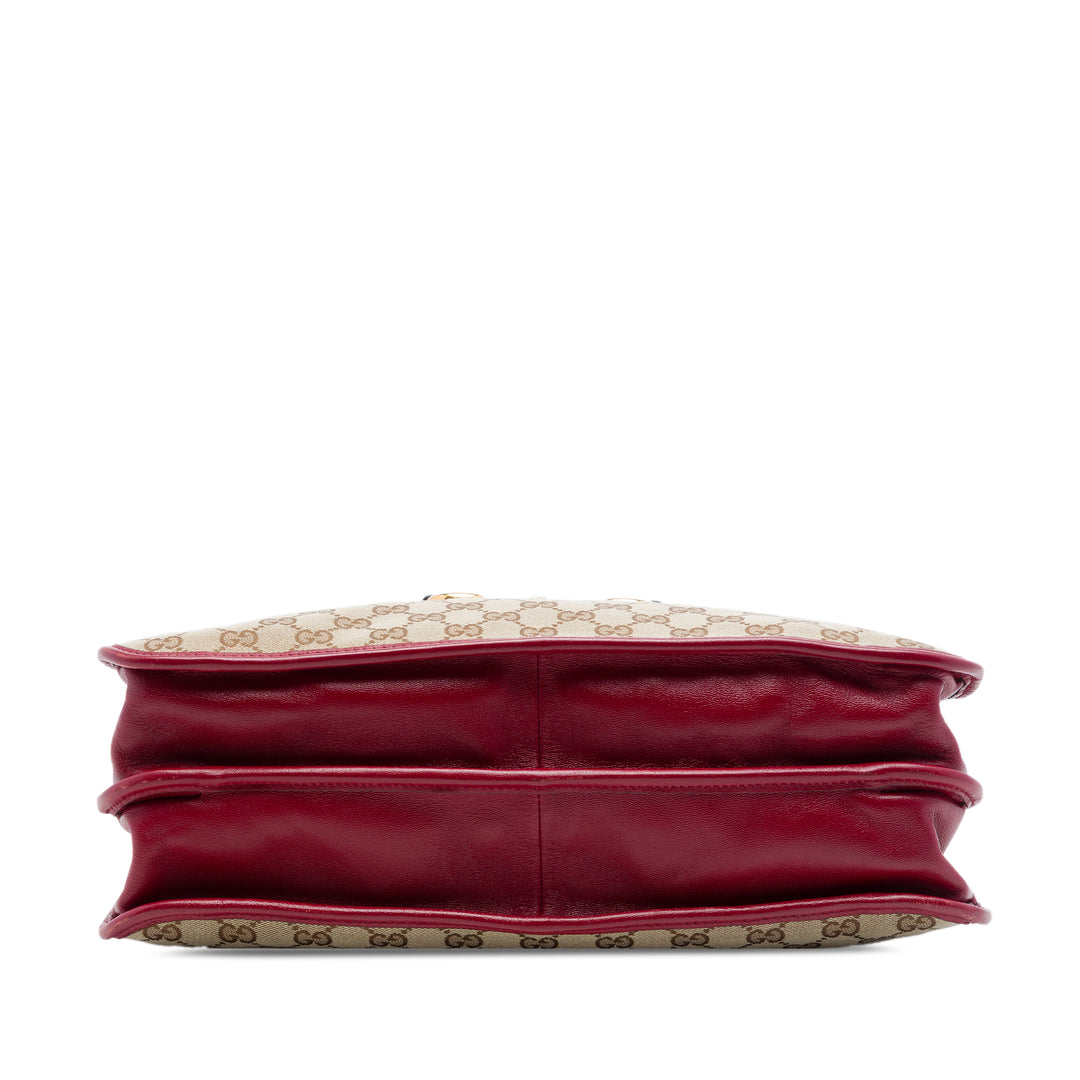 Gucci GG Horsebit 1955 Cabas chaîne Moyen Toile