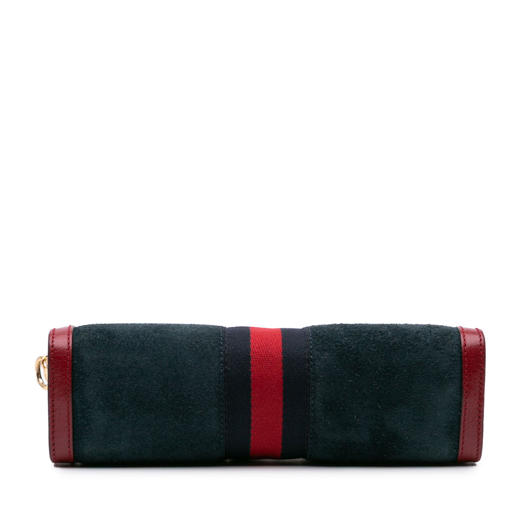 Small Suede Ophidia Chain Crossbody Blue - Gaby Paris
