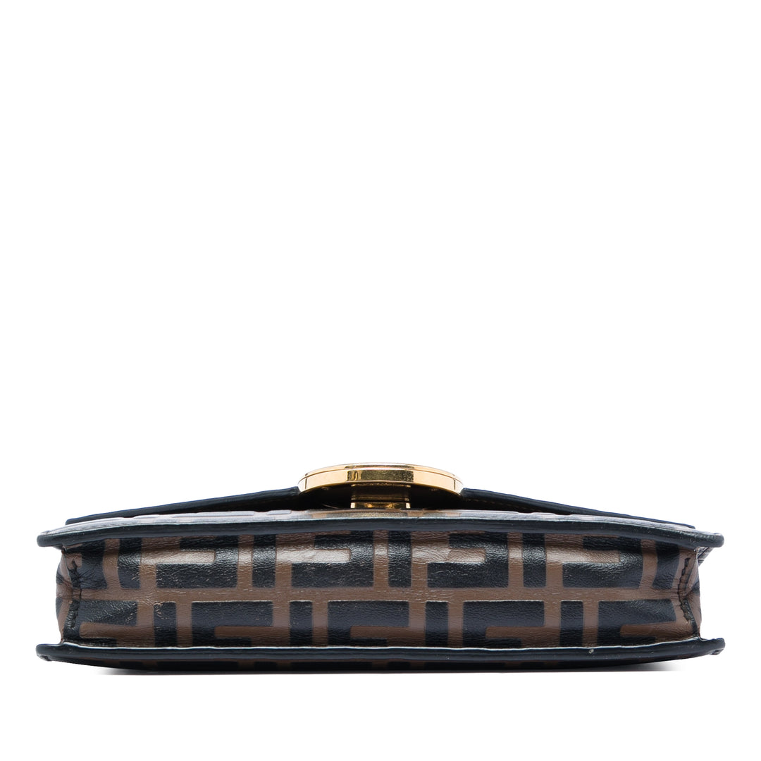 Fendi Zucca embossé Cuir F Is Fendi Envelope Wallet on Chain