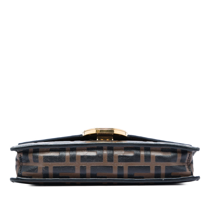 Fendi Zucca embossé Cuir F Is Fendi Envelope Wallet on Chain