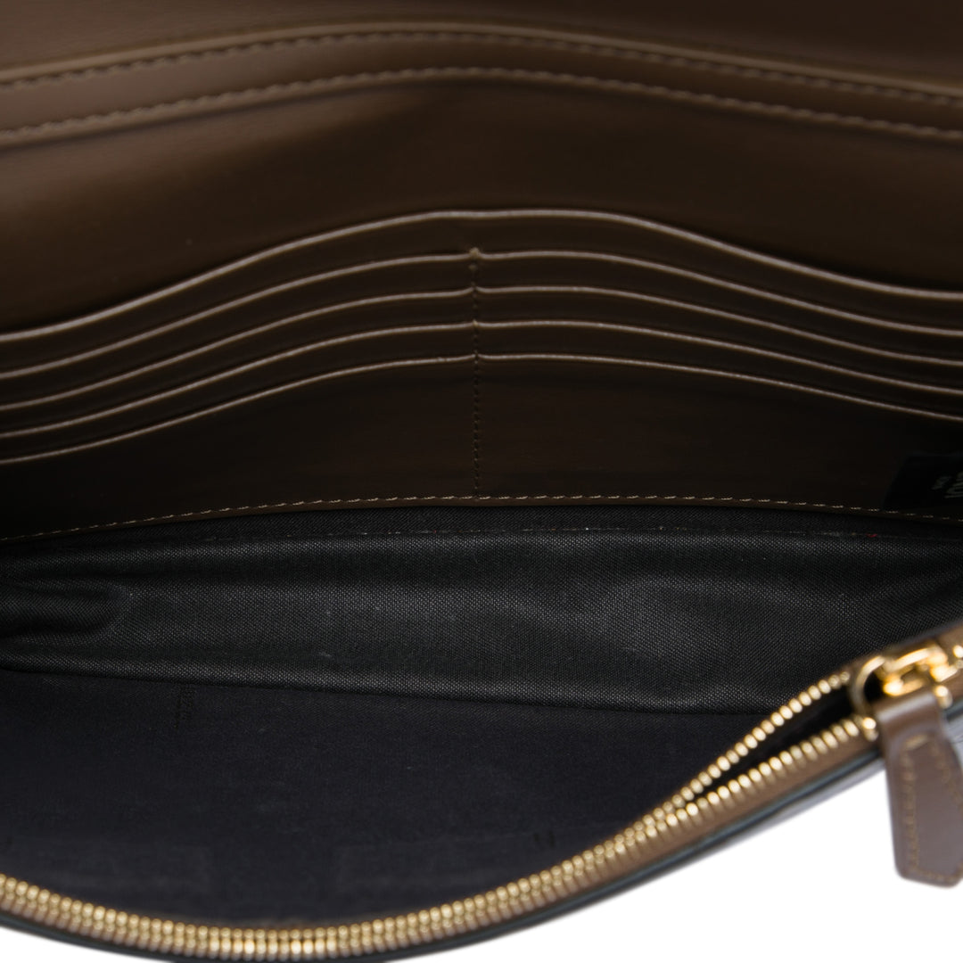 Fendi Zucca embossé Cuir F Is Fendi Envelope Wallet on Chain